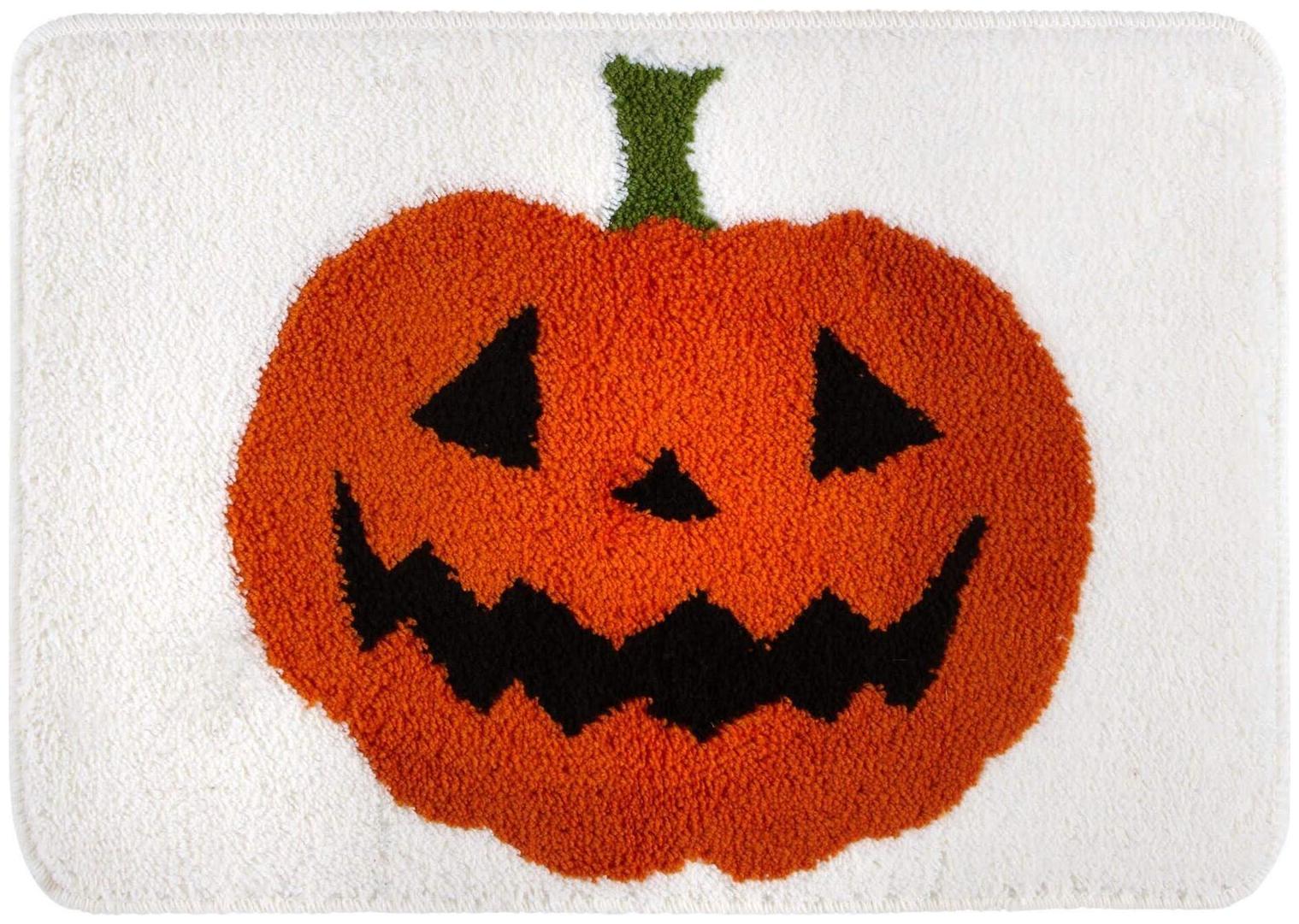 

Avanti Linens Halloween Bathroom Rug Pumpkin Jack o Lantern Decoration 20 x 30