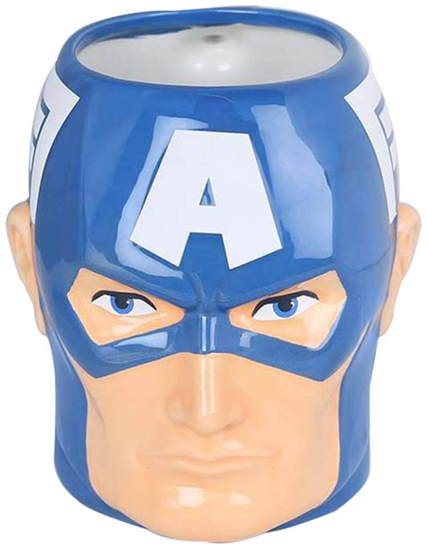 

Avengers Captain America Unique 3D Character Sculpted Ceramic Coffee Mug Collectible Keepsake and Wonderful Coffee Mug 450 ML