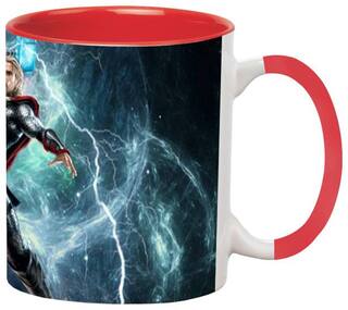 Avengers two Ceramic Coffee Black Mug by Ashvah-Mug-1932-Red