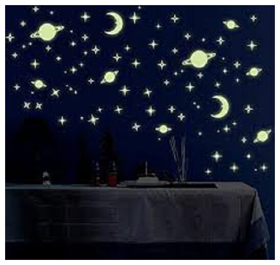 

Avneesh PVC Night Glowing Radium Magic Stars for Room Ceiling (4 Design)