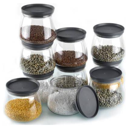 

Avsar 900 ml Grey Plastic Container Set - Set of 10