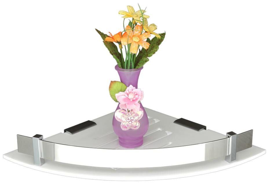 

Axtry Acrylic Bathroom Corner Shelves Wall Mount Corner Rack Kitchen Corner Rack - White (8 x 8 Inch)