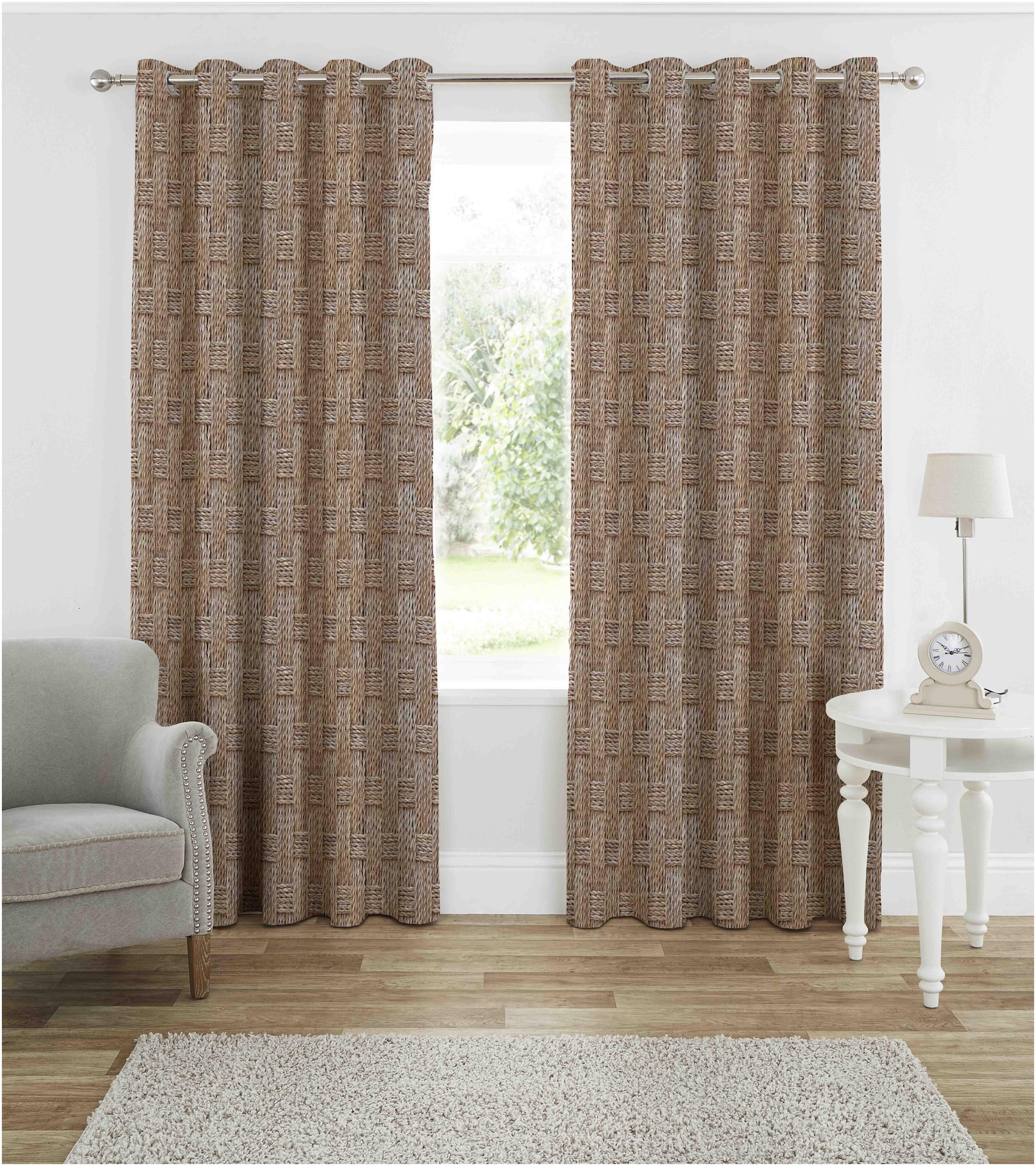 

b7 CREATIONS Digital Printed Long Crush Curtains for Window 5 ft- Set of 2