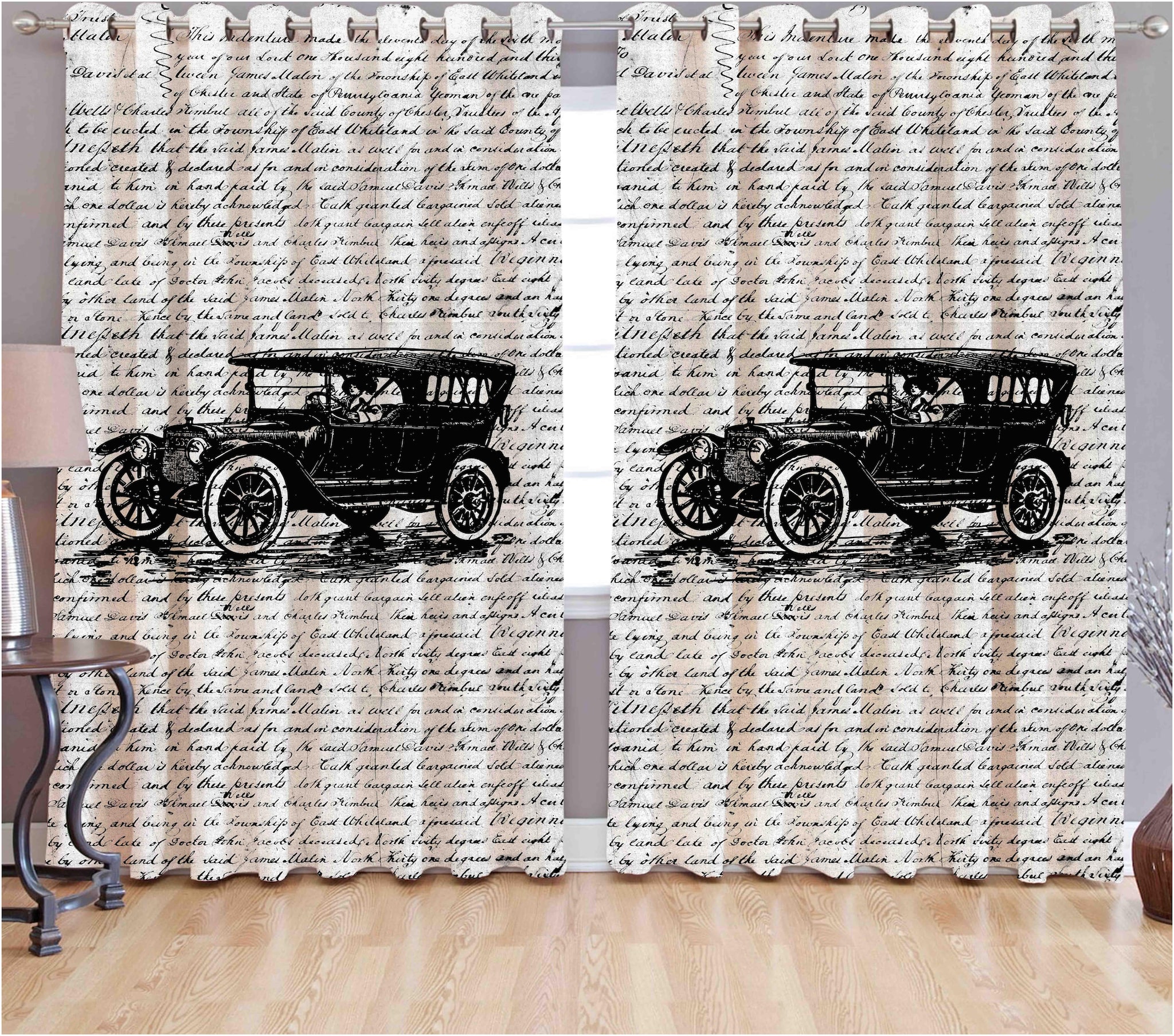 

b7 CREATIONS Digital Printed Long Crush Curtains for Door 7 ft- Set of 2
