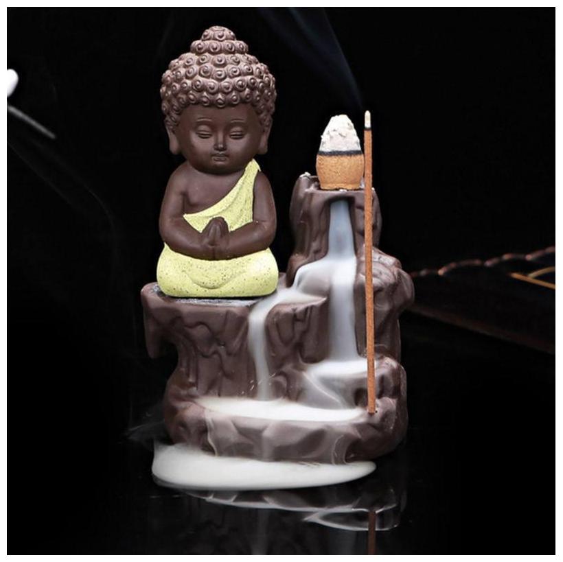 

Back flow smoke scented buddha statue