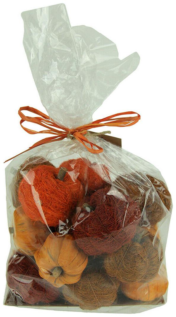 

Bag of Orange Brown and Red Dried Botanical Decorative Pumpkins