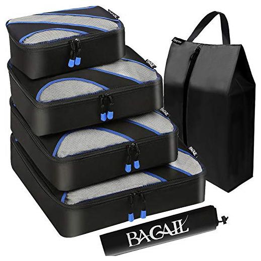 

BAGAIL 6 Set Packing Cubes Travel Luggage Packing Organizers with Laundry
