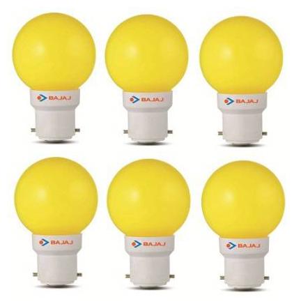 

Bajaj 0 5 W Round B22 LED Bulb (Yellow Pack of 6)