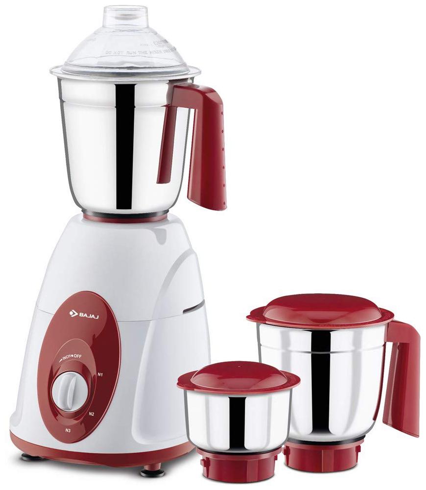 

Bajaj CLASSIC 750 W Mixer Grinder ( White Maroon 3 Jars )