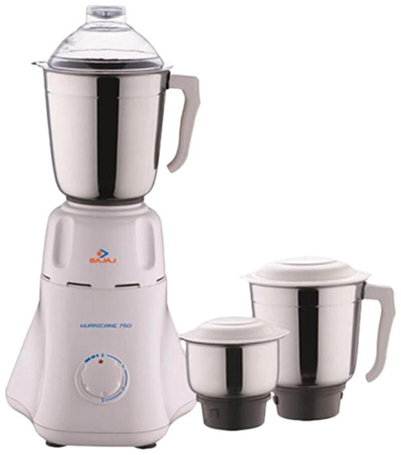 Bajaj Easy 500W 3 Jars Mixer Grinder (White)