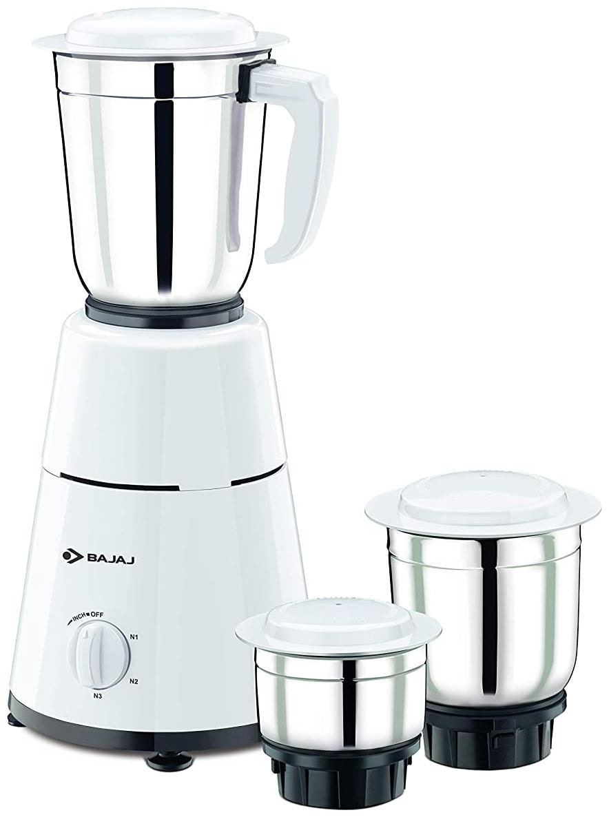 

Bajaj GX 1 500 W Mixer Grinder ( White 3 Jars )