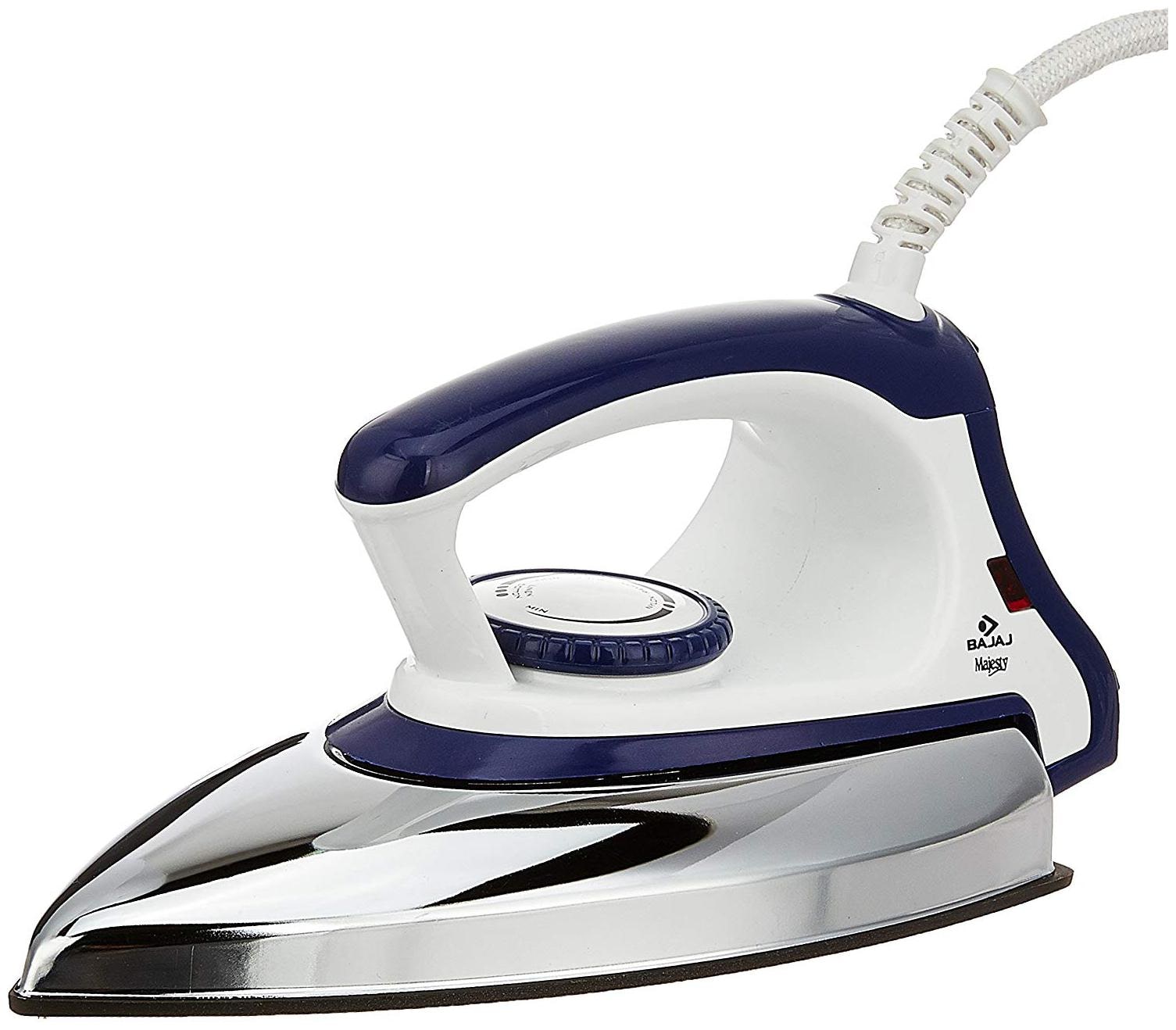 

Bajaj Majesty dx 11 1000 W Dry Iron ( Blue White )