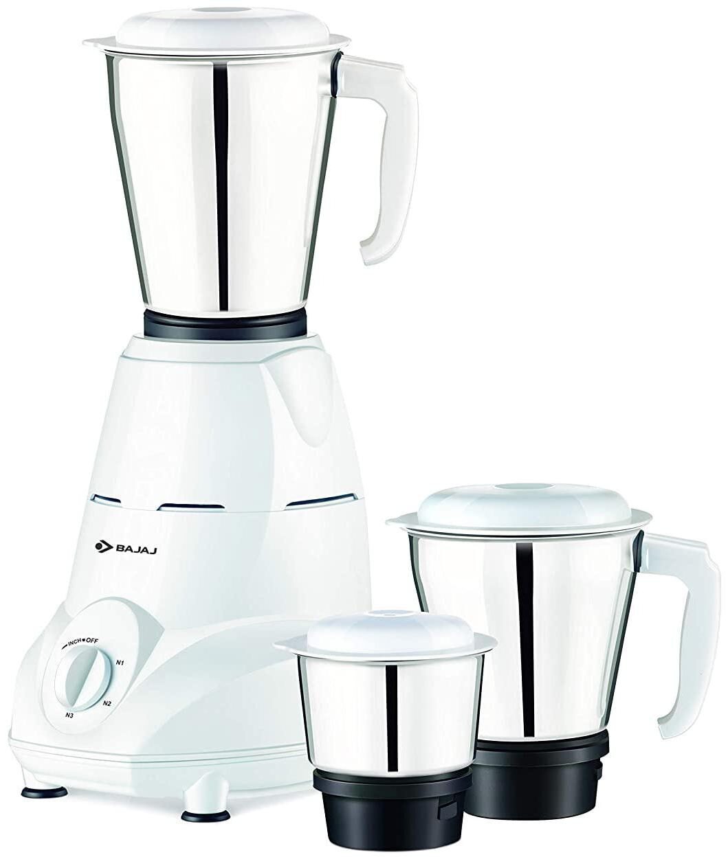 

Bajaj REX 500 W Mixer Grinder ( White 3 Jars )