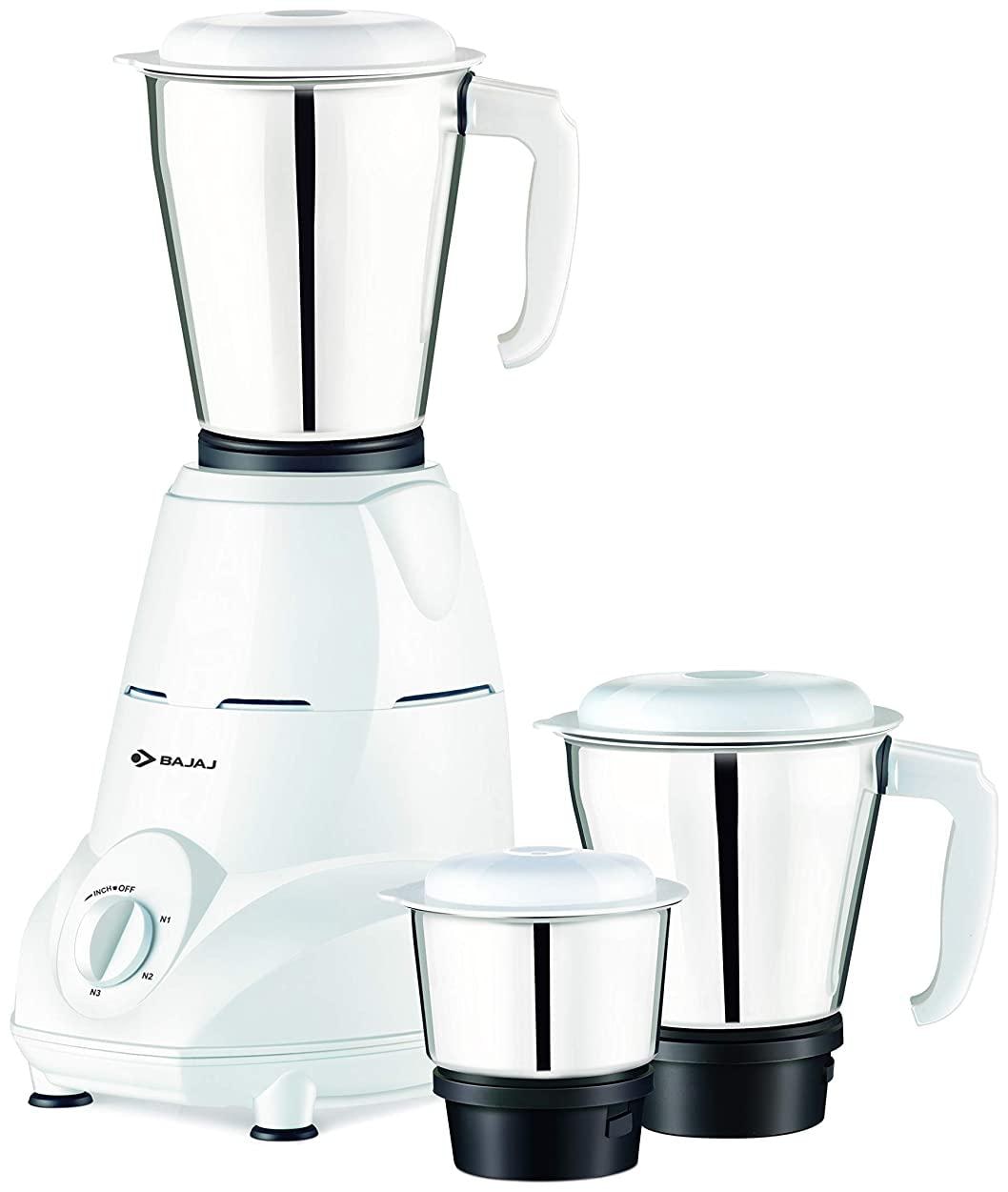 

Bajaj REX 500 W Mixer Grinder ( White 3 Jars )