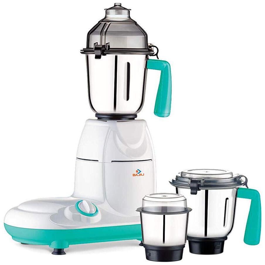 

Bajaj SWISH 750 W Mixer Grinder ( White Teal 3 Jars )