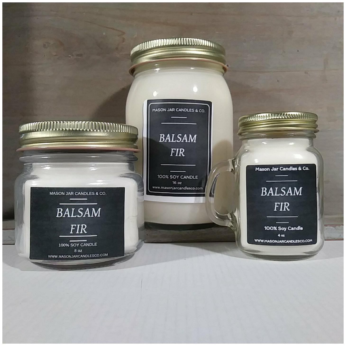 

Balsam Fir - Soy Candle Mason Jar Candle Pure Soy Wax EB