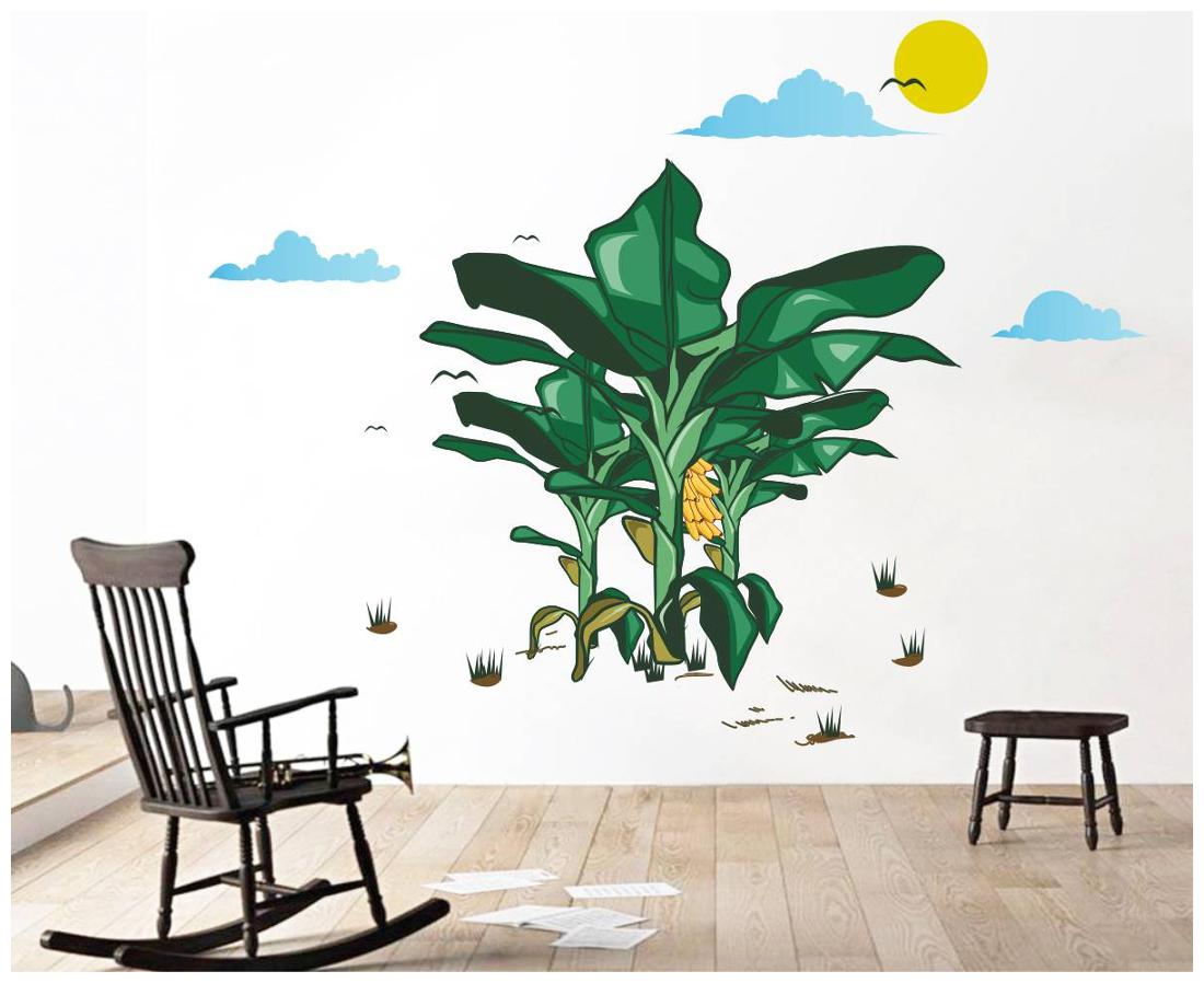 

Rawpockets Wall Stickers Banana Tree Story with Sunrise