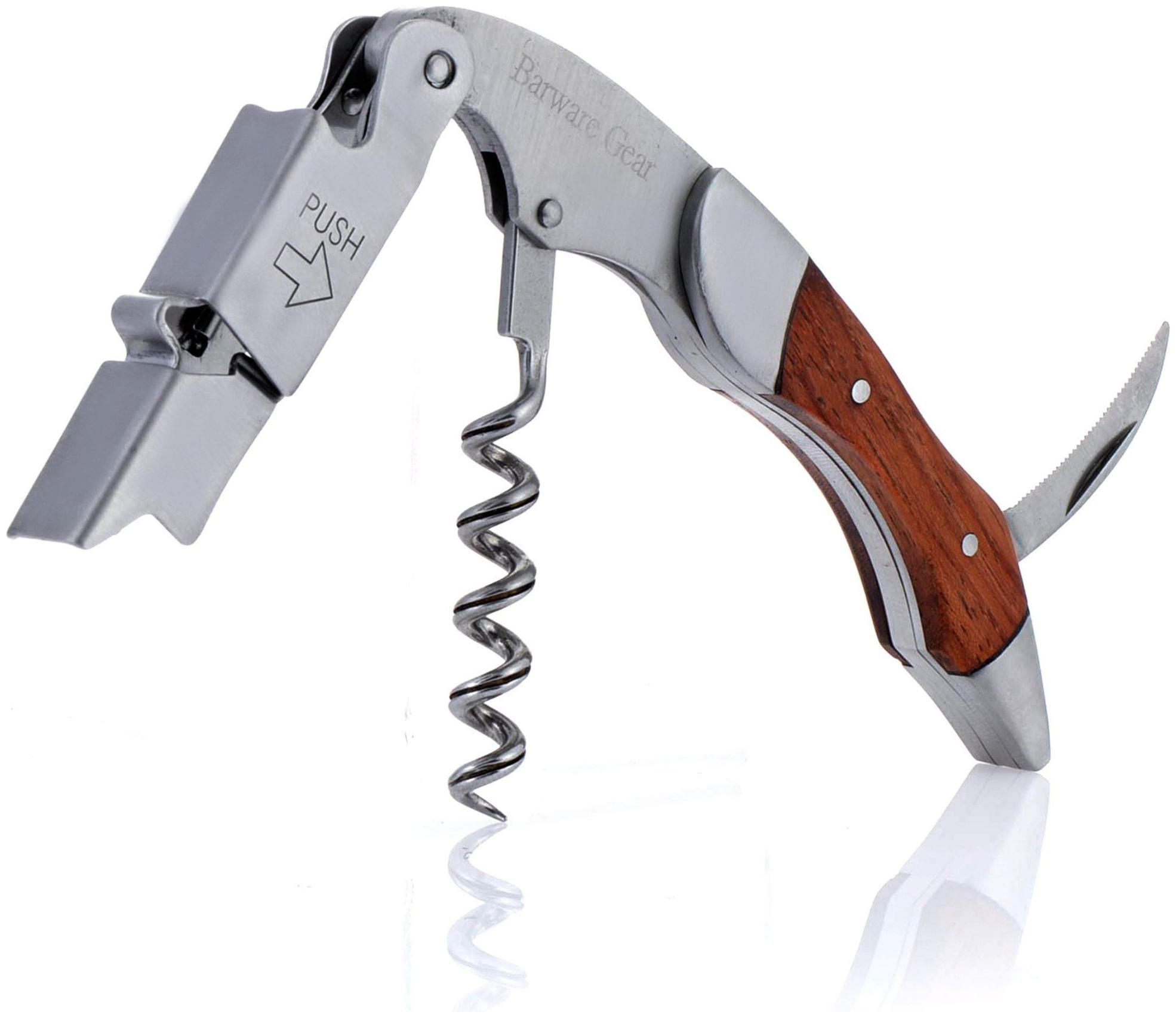

Barware Gear Rosewood and Stainless Steel Waiter s Corkscrew Wine Bottle Opener