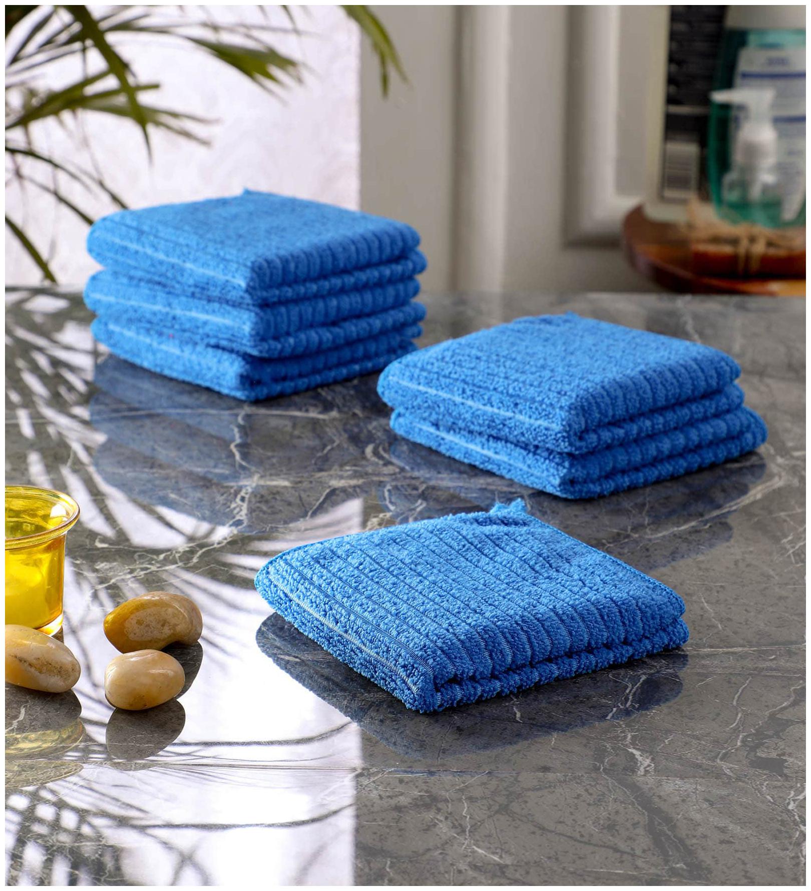 

Bathe Soak Pack of 6 Microfiber Kitchen Dish Towel 24x24 cms 250 GSM Red
