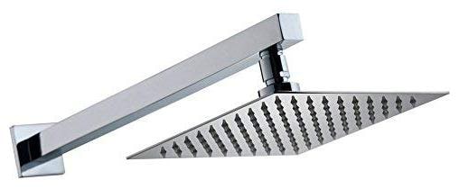 

Bathly Ultra Slim Shower 6 X 6 Stainless Steel 304 Grade 12 Inch Shower Arm Square Flange Complete Set