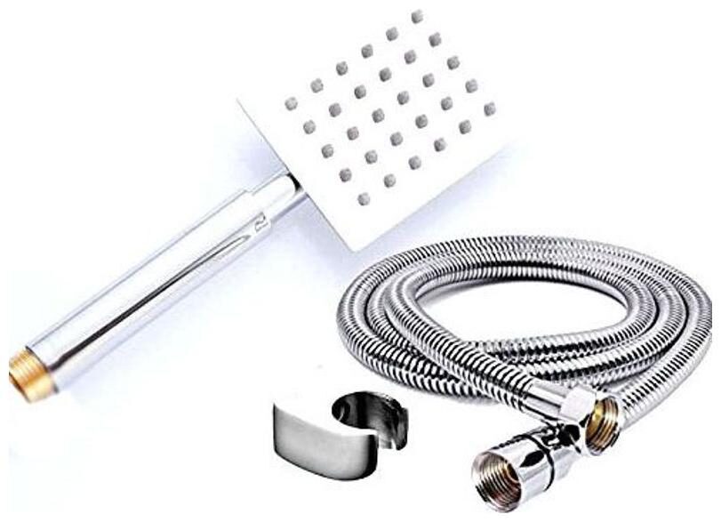 

Bathroom Hand Shower Stainless Steel With 1 5 m longer shower hose tube with wall stand