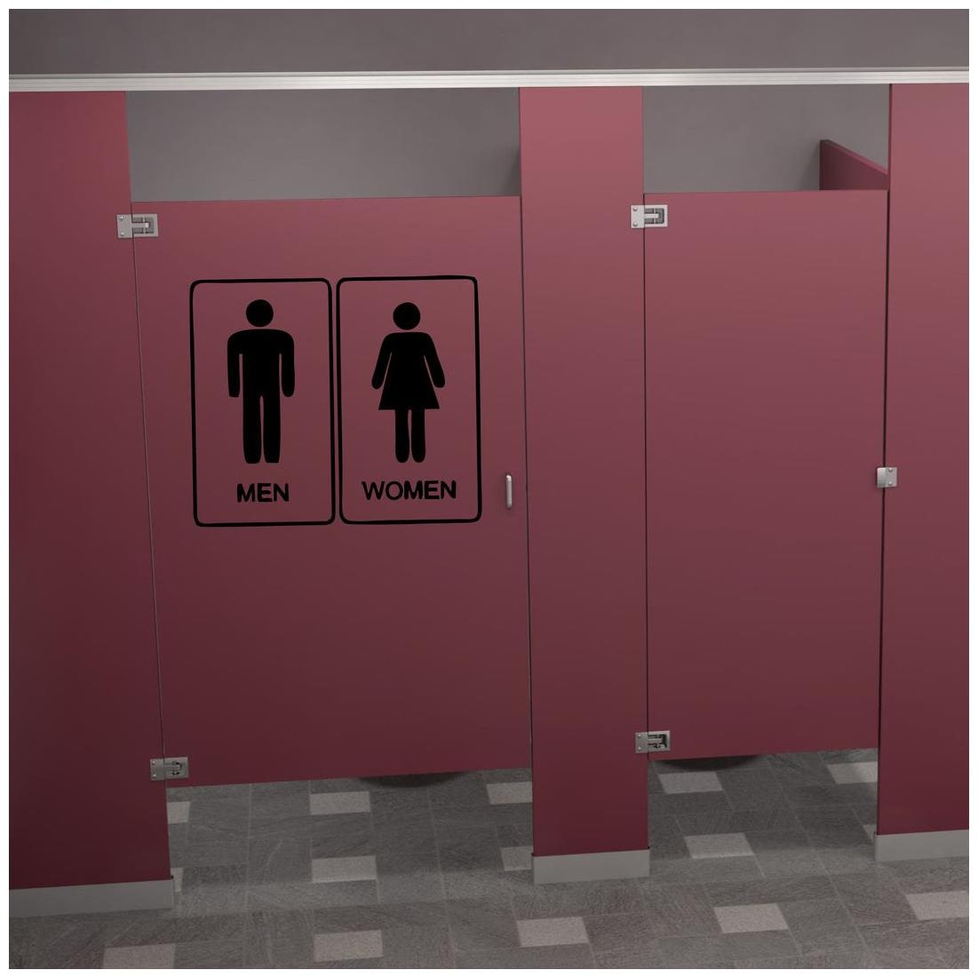 

Bathroom Wall Sticker (man and woman Surface Covering Area Size - 30 x 35 cm)