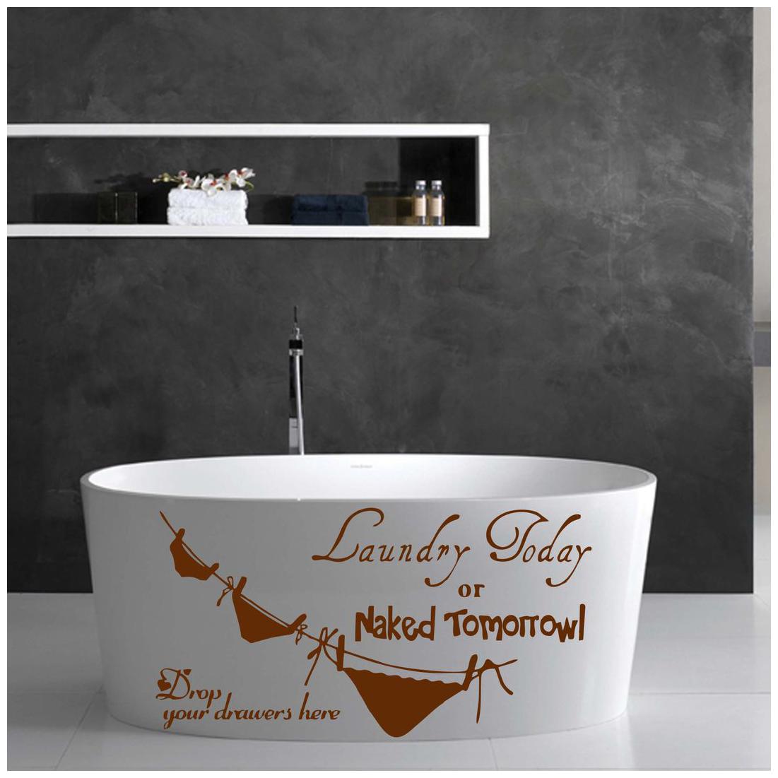 

Bathroom Wall Sticker (drop your dreams here Surface Covering Area Size - 15 x 30 cm)
