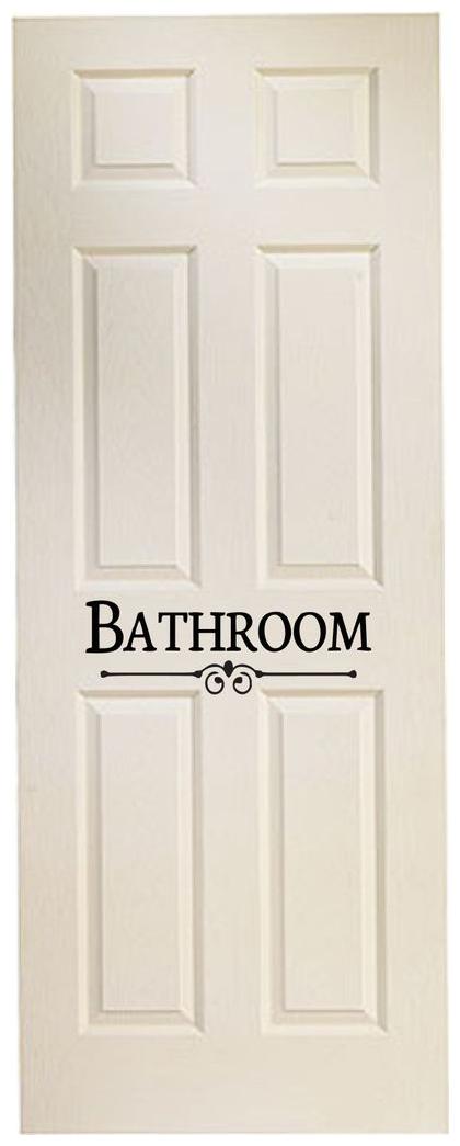 

Bathroom Wall Sticker (bathroon sign Surface Covering Area Size - 10 x 30 cm)