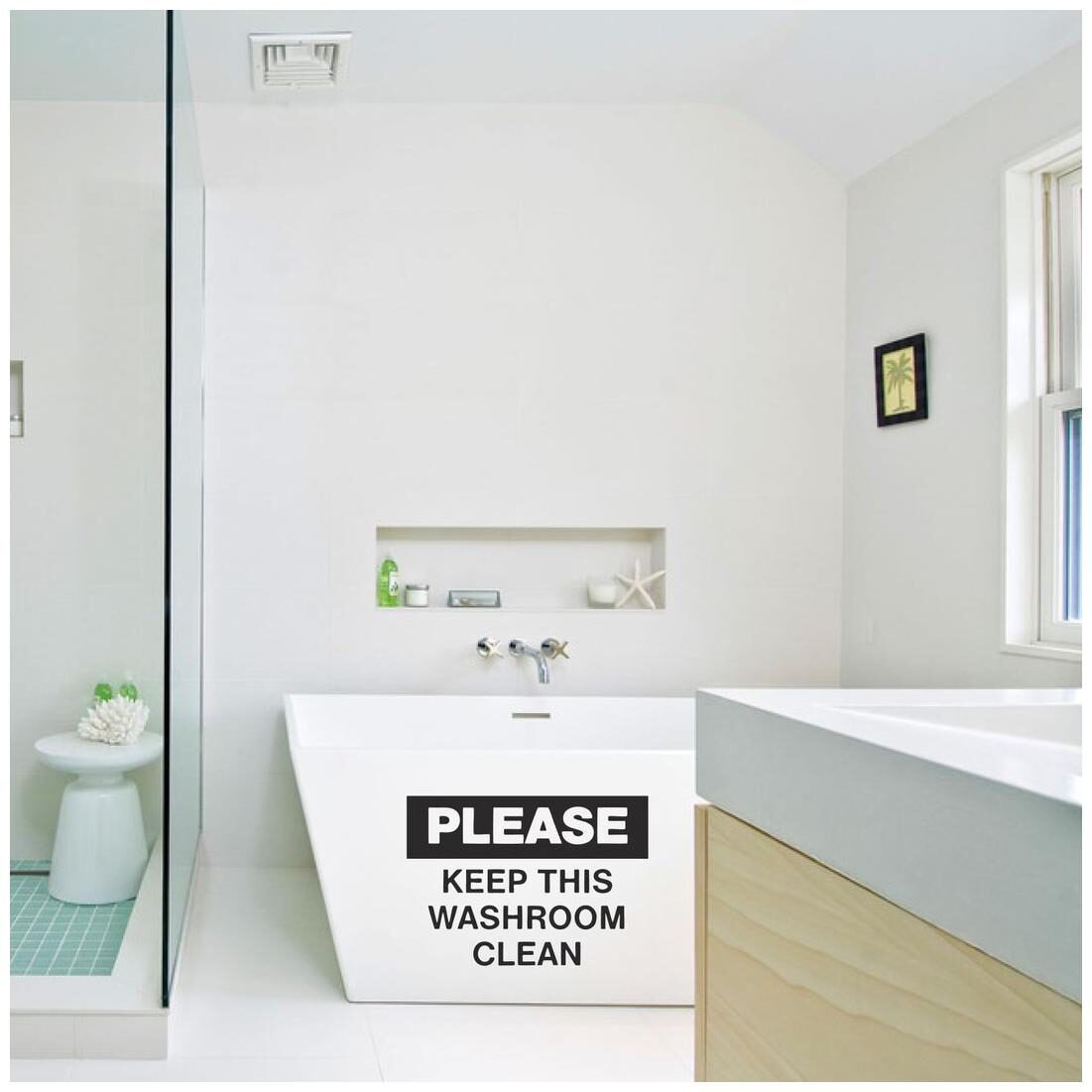 

Bathroom Wall Sticker (Please keep this Surface Covering Area Size - 20 x 30 cm)