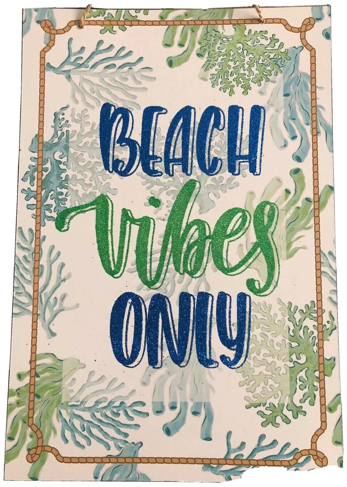 

Beach Vibes Only Wood Sign Wall or Door Plaque