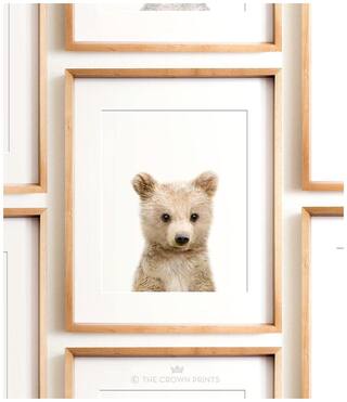 Bear Cub Print Nursery Animal Prints Woodland Decor Nursery Animal Prints Woodland Decor Baby Animals