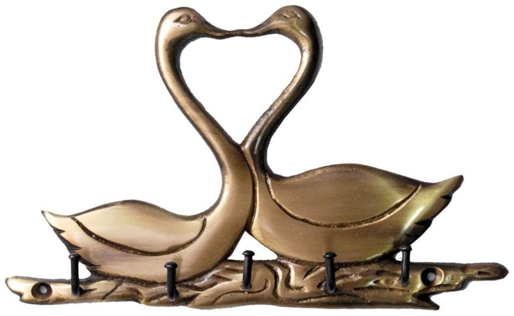 

Beautiful Antique Finish 2 Duck Key Holder (Brass)