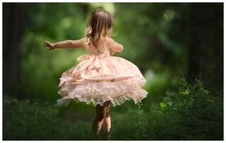 Beautiful Little Girl Dancing Poster for room and home d cor