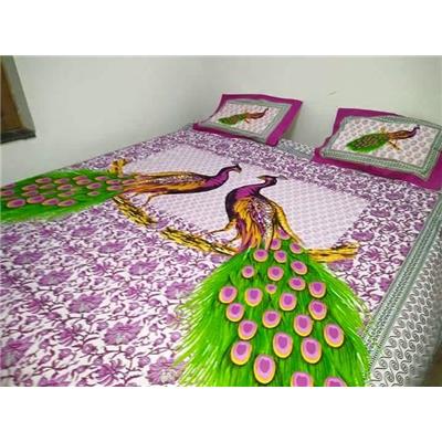 

The Fresh Livery Cotton Rajasthani Jaipuri Print Double Size Bedsheet ( 1 Bedsheet With 2 Pillow Covers Multi )