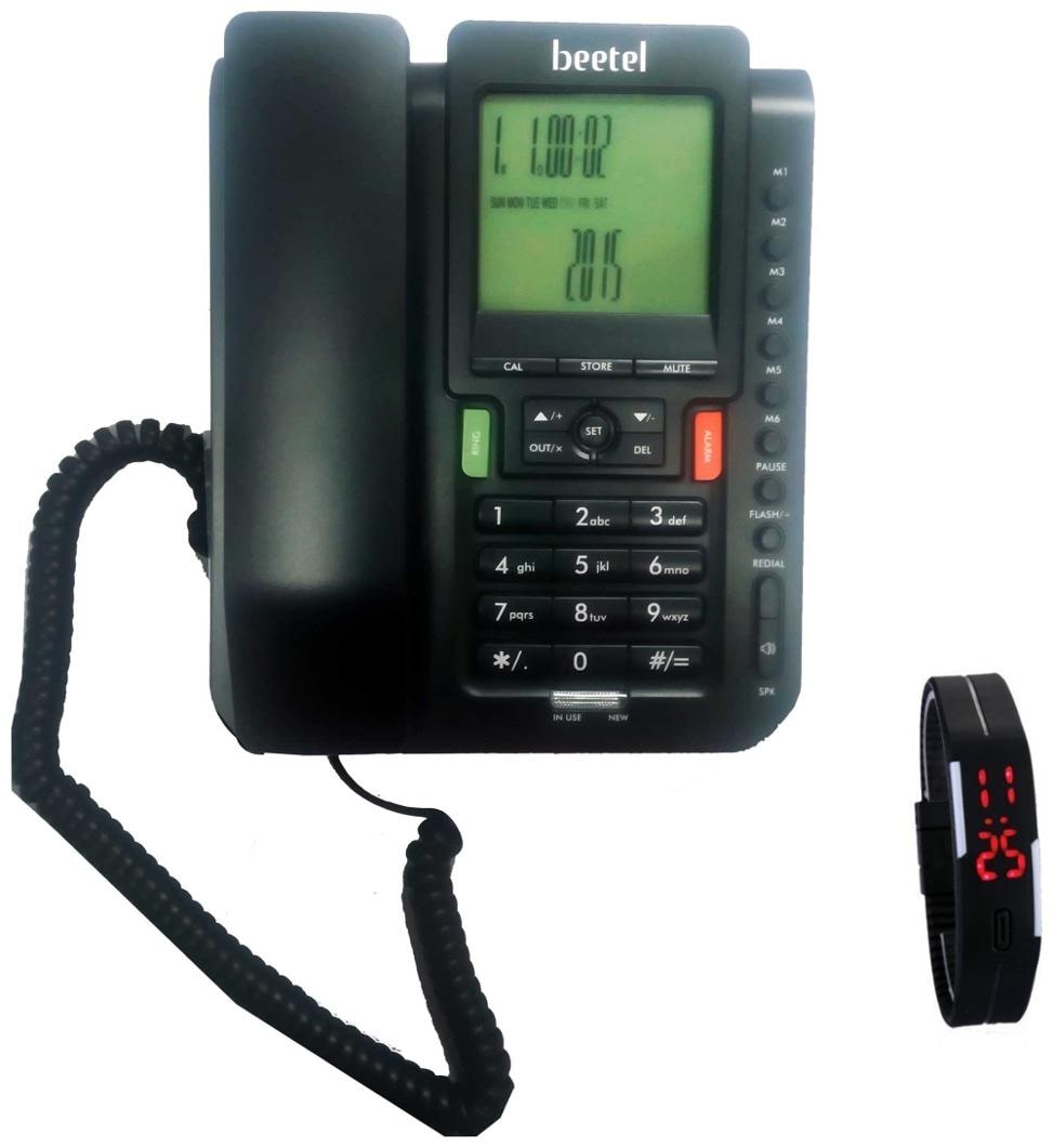 

BEETEL M71 BLACK LANDLINE PHONE WITH SPEAKER AND LED COMBO