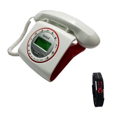 

BEETEL M73 WHITE LANDLINE PHONE WITH SPEAKER AND LED COMBO