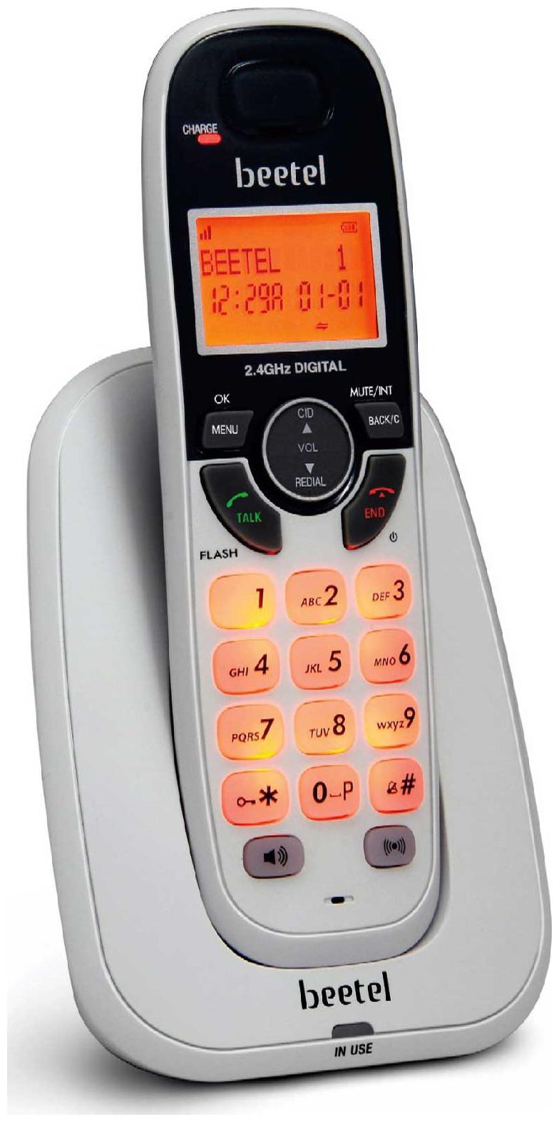 

Beetel X70 No Sim 1 Line Cordless Landline Phone ( White )