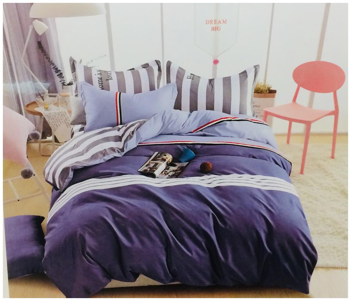 

Byloom Cotton Abstract Double Size Bedsheet 110 TC ( 1 Bedsheet With 2 Pillow Covers Blue )
