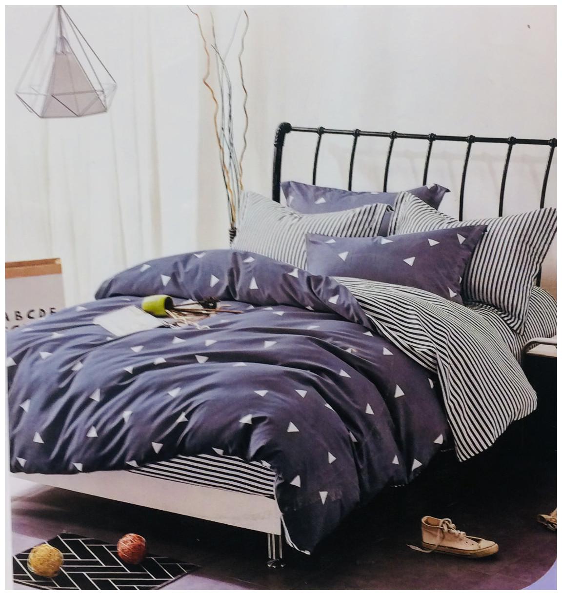 

Byloom Cotton Abstract Double Size Bedsheet 110 TC ( 1 Bedsheet With 2 Pillow Covers Blue )