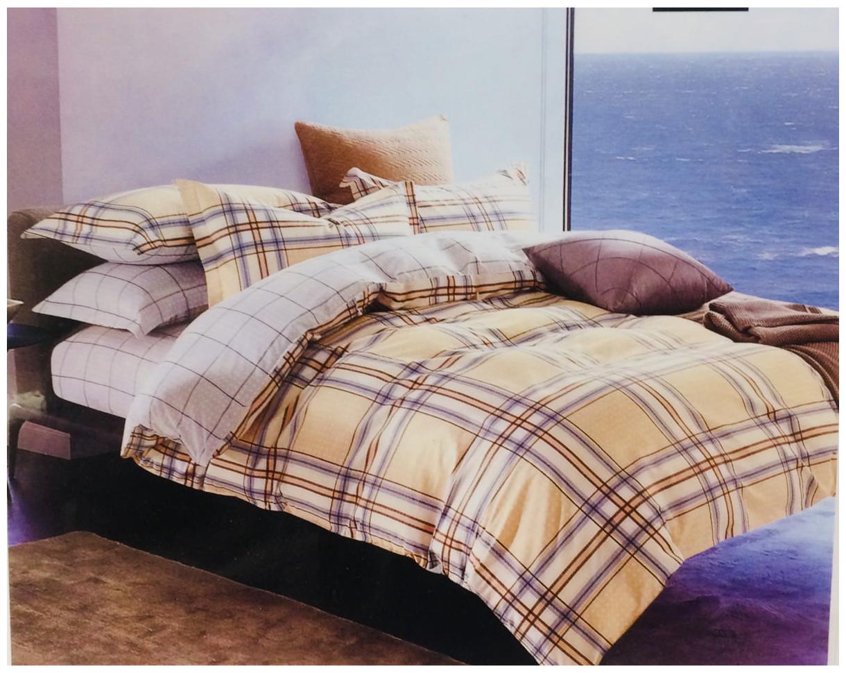 

Byloom Cotton Abstract Double Size Bedsheet 110 TC ( 1 Bedsheet With 2 Pillow Covers Brown )