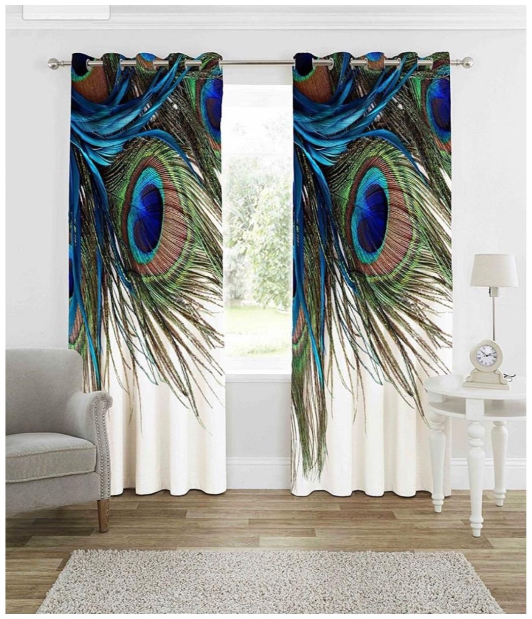 

Being Handloom Digital Print Premium Long Crush Curtain (Pack of 2)