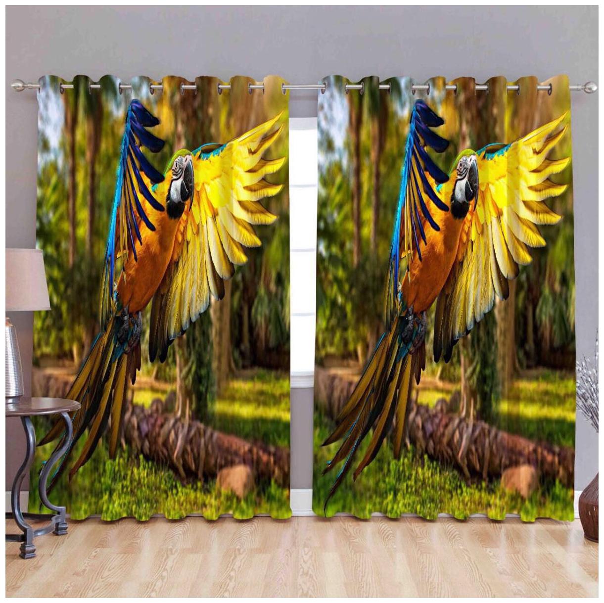 

Being Handloom Digital Print Premium Long Crush Curtain (Pack of 2)
