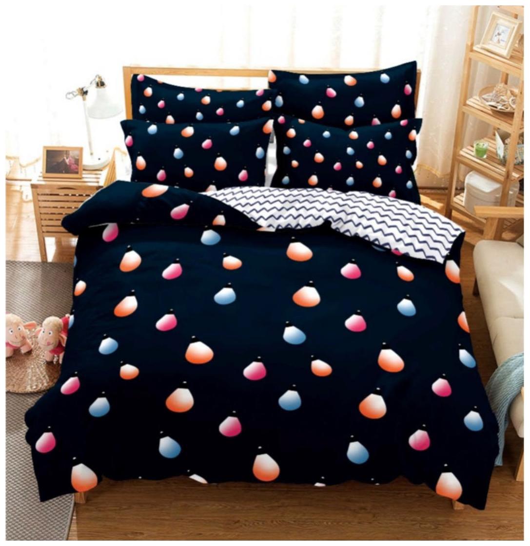 

Byloom Cotton Printed Double Size Bedsheet 300 TC ( 1 Bedsheet With 2 Pillow Covers Multi )