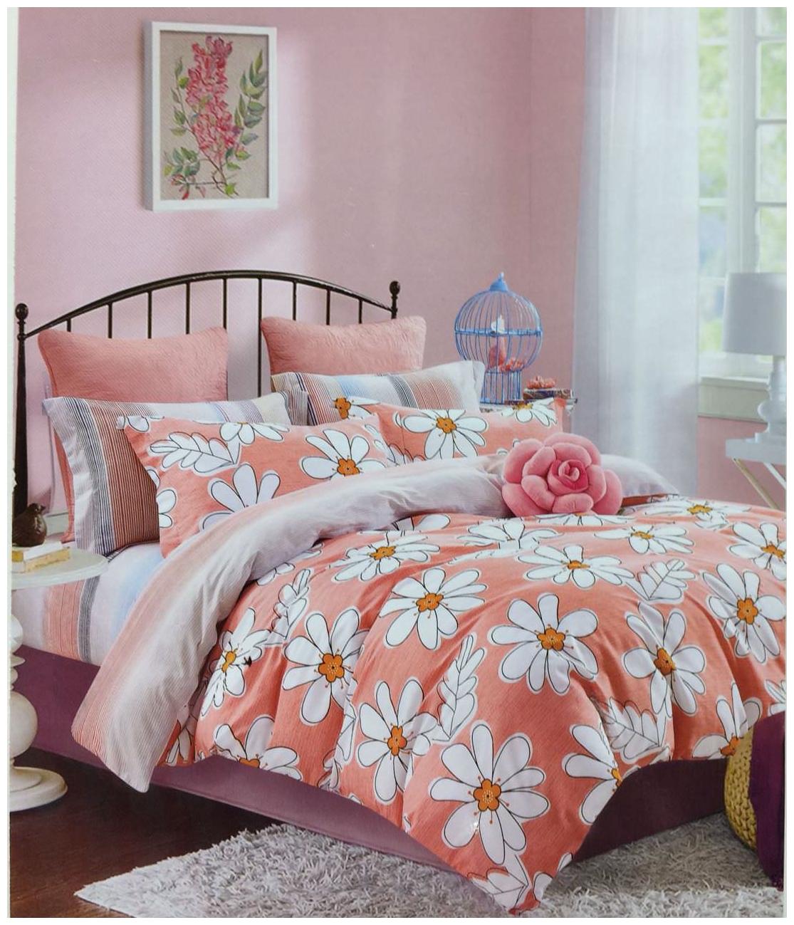 

Byloom Cotton Printed Double Size Bedsheet 300 TC ( 1 Bedsheet With 2 Pillow Covers Multi )
