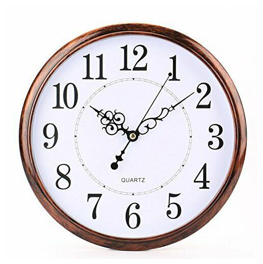 

Bekith 12 inch Retro Clock Non Ticking Silent Quality Quartz Decorative