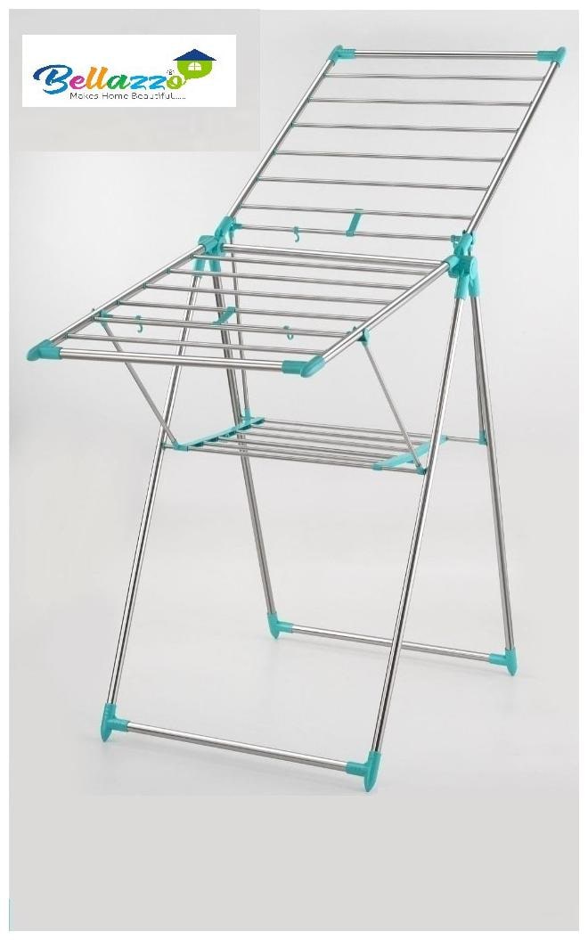 

Bellazzo Sdhhcs - 003 ss Stainless steel Foldable Floor Cloth Dryer ( Blue Maximum Load 15 kg )