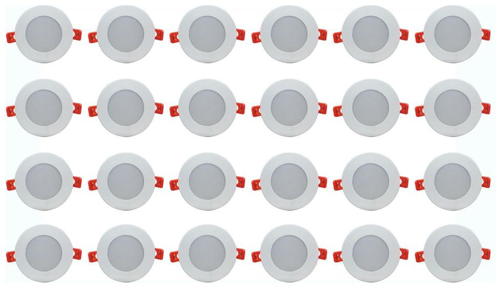 

Bene Luster Virgin Plastic Round Ceiling Light (White 6w Pack of 24 pcs)