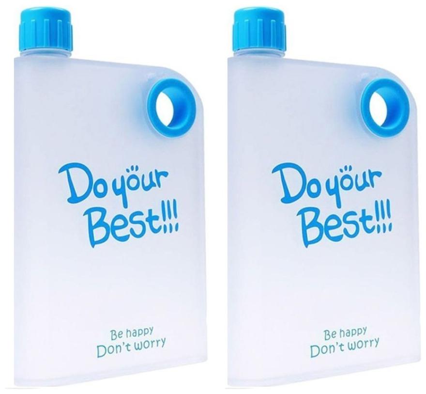 

Benison India NEK2B3 Plastic Blue Water Bottle ( 380 ml Set of 2 )