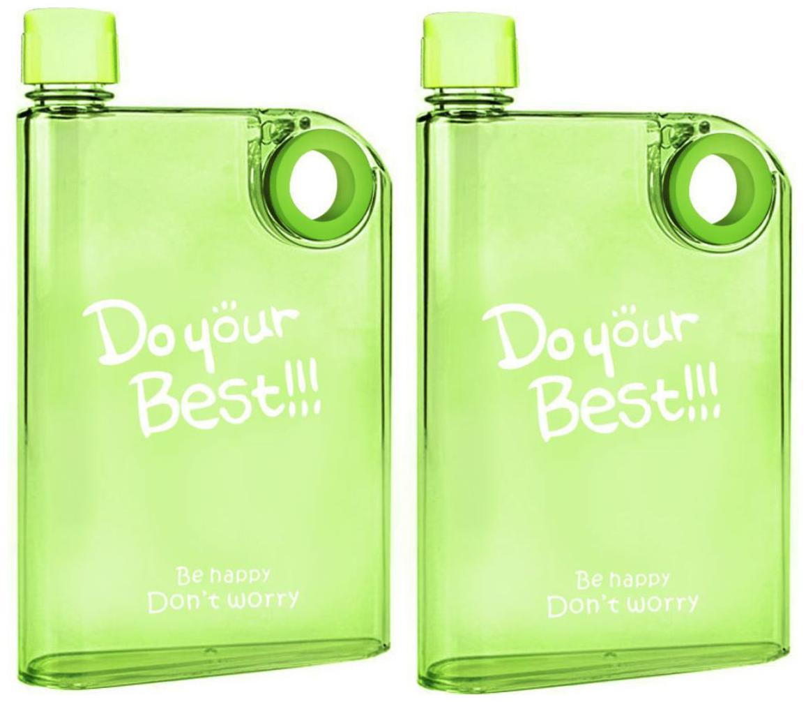

Benison India NJ2 Plastic Green Water Bottle ( 380 ml Set of 2 )