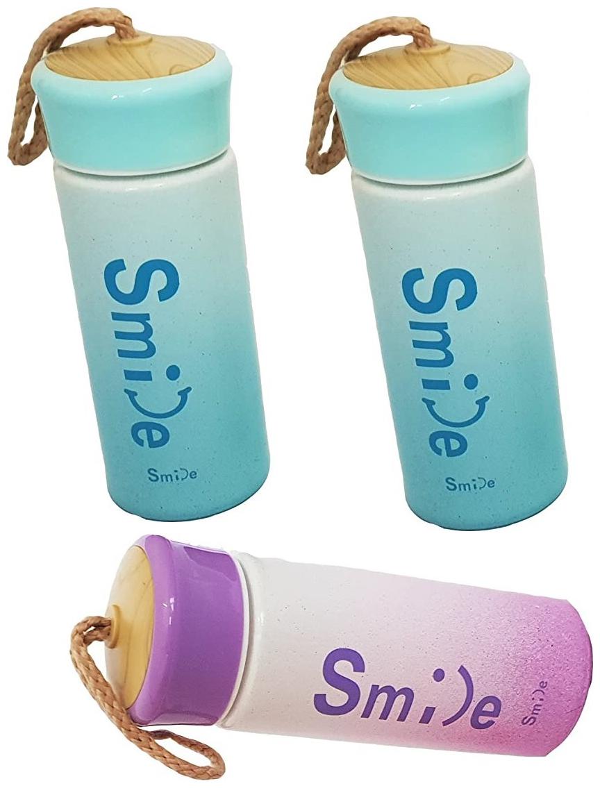 

Benison India R3 Glass Multi Water Bottle ( 500 ml Set of 3 )